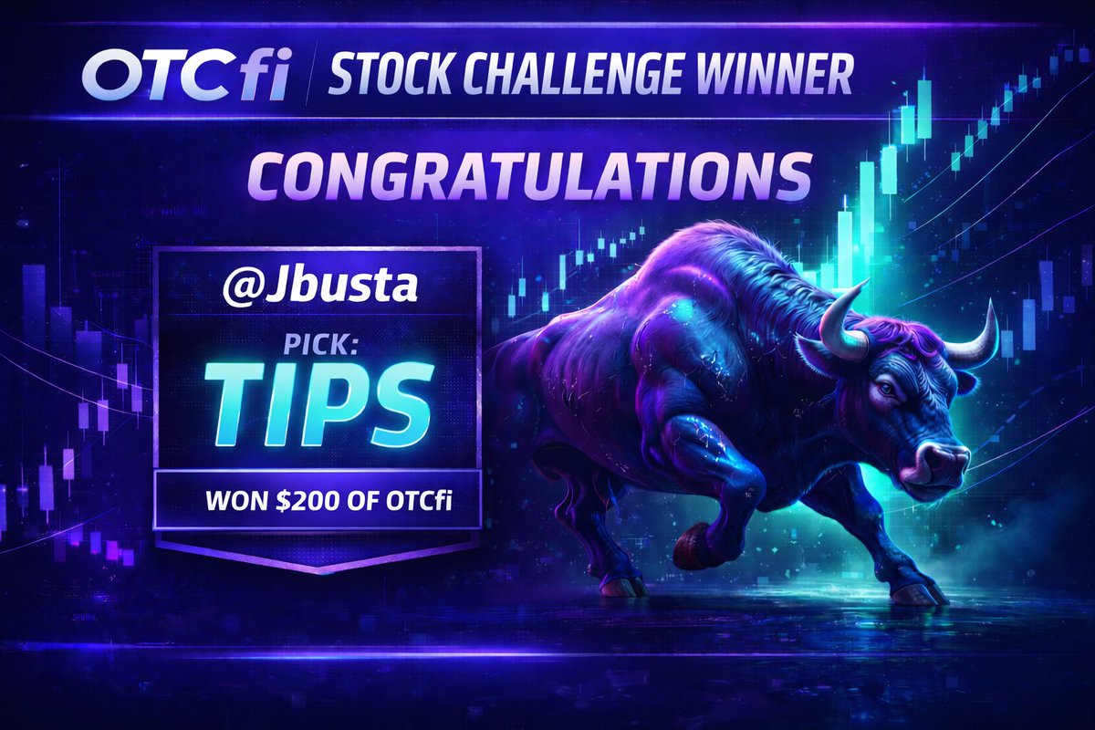 OTCfi's tweet photo. Congratulations to last weeks OTC Stock Challenge winner! 

Her pick was $TIPS and she won $200  in $OTCfi.  

Want to get in on the action? It's easy and it's free. 
Just join the $MVCO discord and the weekly live stream at 6pm Eastern.

Bring your hottest OTC stock pick and if it eats, you eat!  

#winning