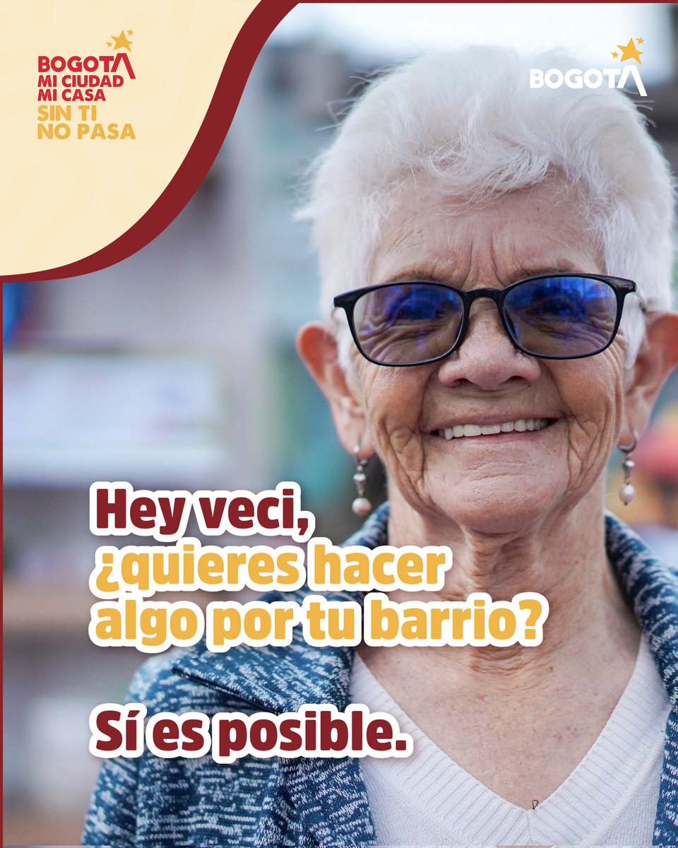 BogotaParticipa's tweet image. #ComunalEs
Oiga, veci,su barrio puede ser mejor. Y sí, usted puede hacer algo.

Las Juntas de Acción Comunal son el espacio donde las ideas se vuelven acciones y los cambios sí pasan, para participar en las elecciones comunales debe estar inscrito en su JAC, antes del 10 de abril