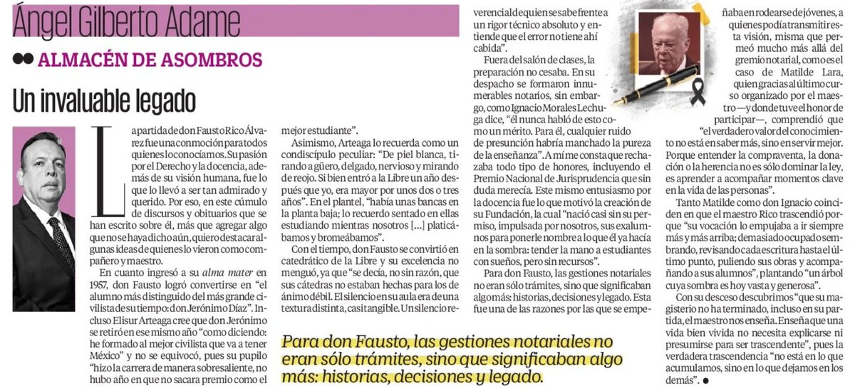 Regino67's tweet photo. Escribí unas notas en recuerdo de mi maestro don Fausto Rico Álvarez. @colegionotarios https://t.co/FK7v8s2owq