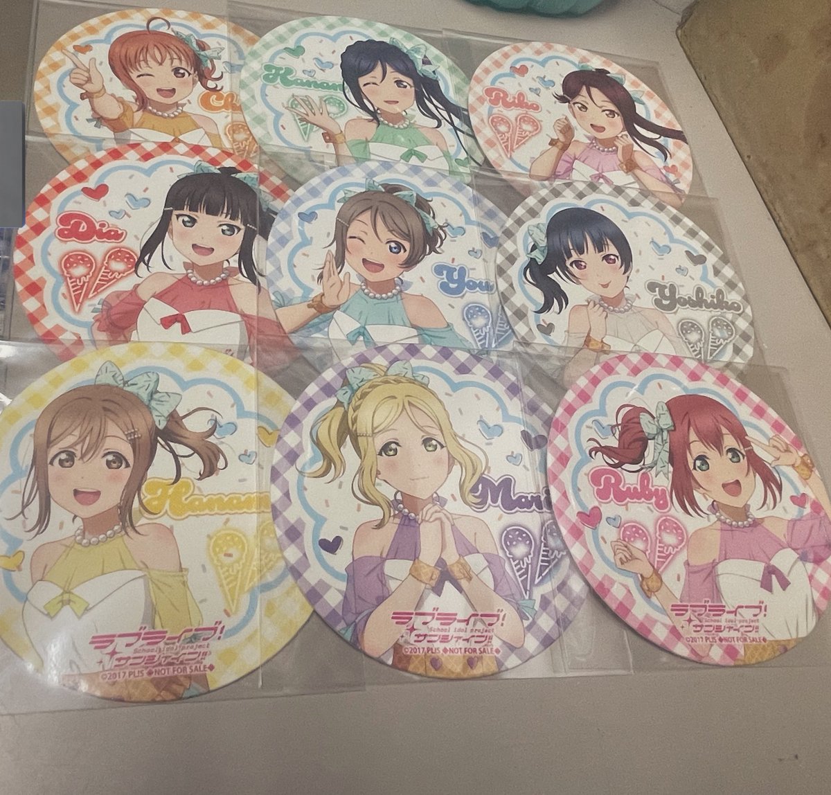 ラブライブ！　お台場CAFE6周年記念　第1弾　コースター　コンプセット ラブライブ！ お台場CAFE6周年記念 第1弾 コースター コンプセット