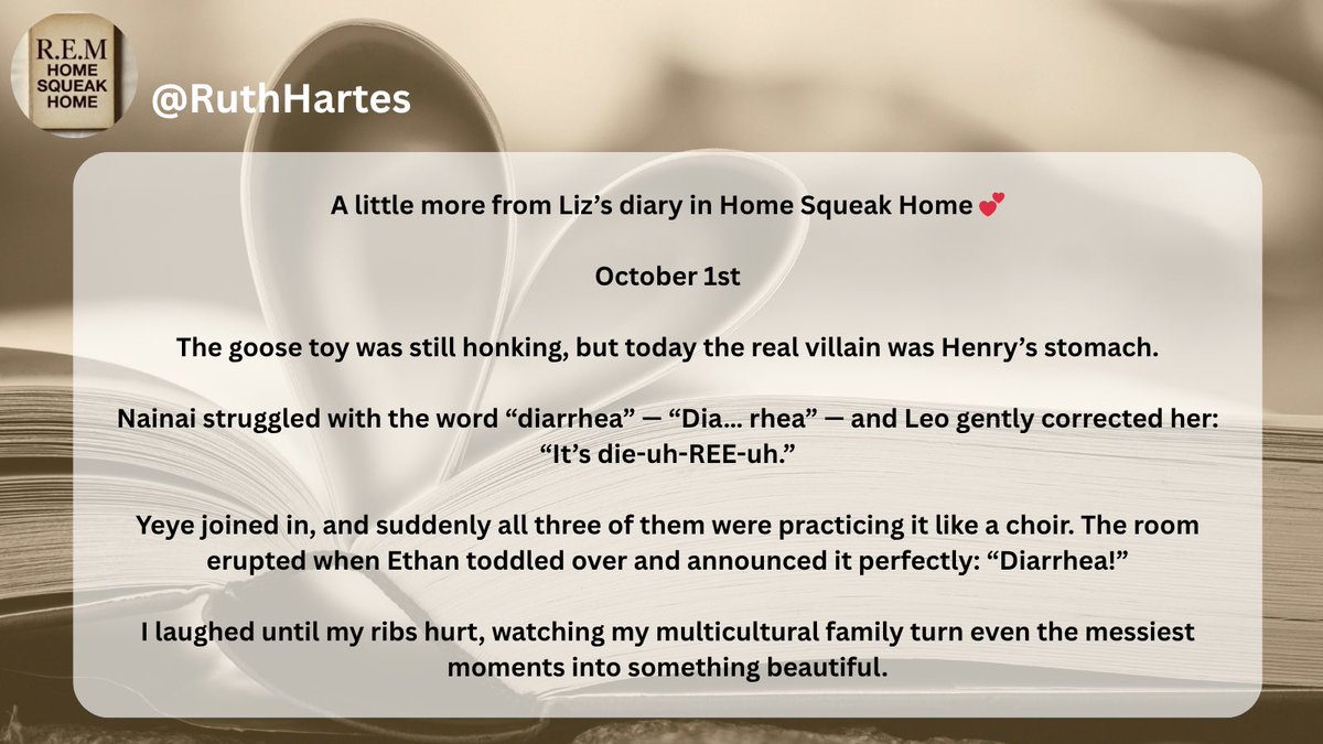 More of Liz’s story (and the real-life family moments that inspire it) on my new Substack → ruthhartes.substack.com

#WomensFiction #FamilyStories #HomeSqueakHome