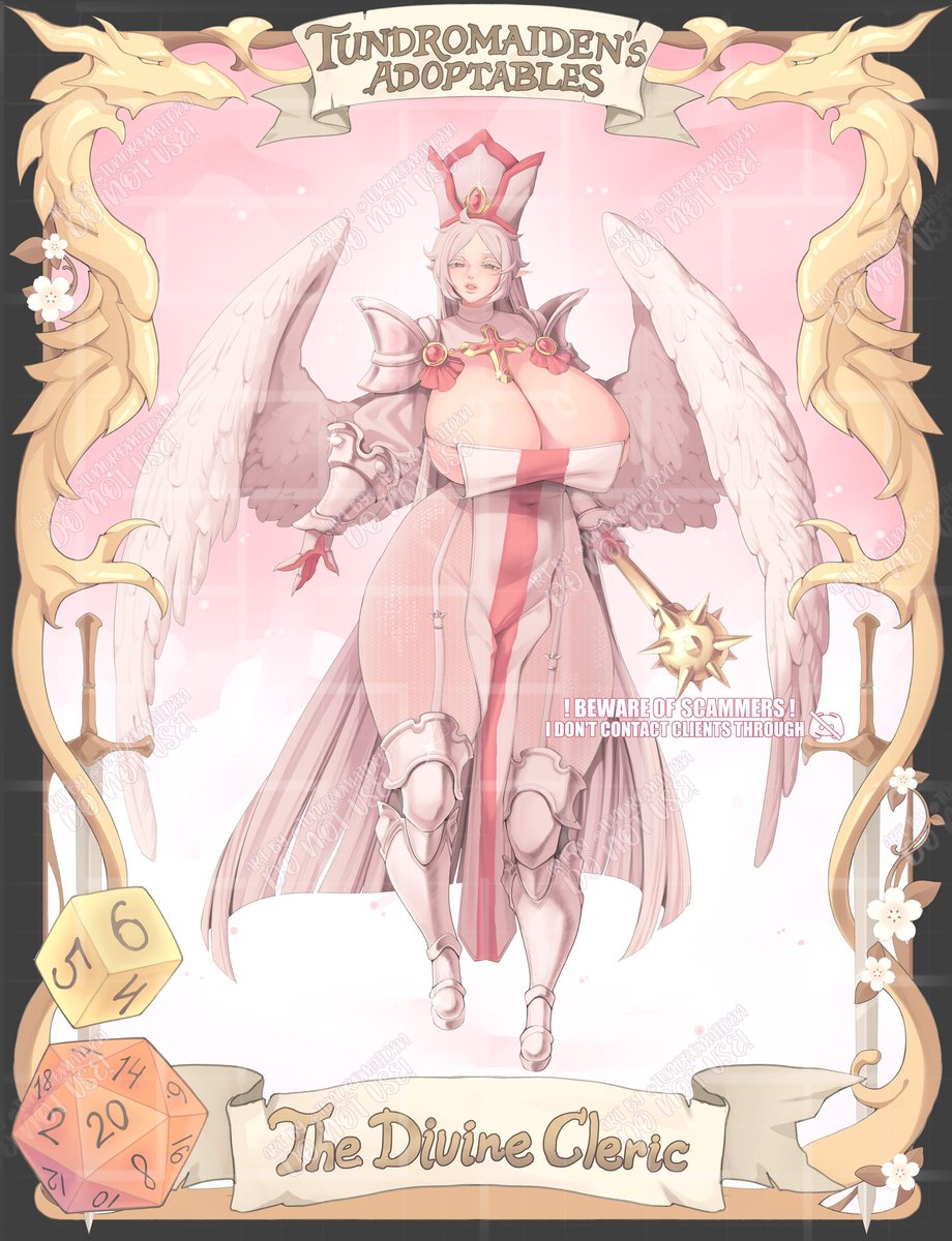 A divine cleric for your party! 🩷

I fell in love with her design so much that I almost kept her for myself, but I hope she brings happiness to whoever gets this incredible lady (´꒳`)