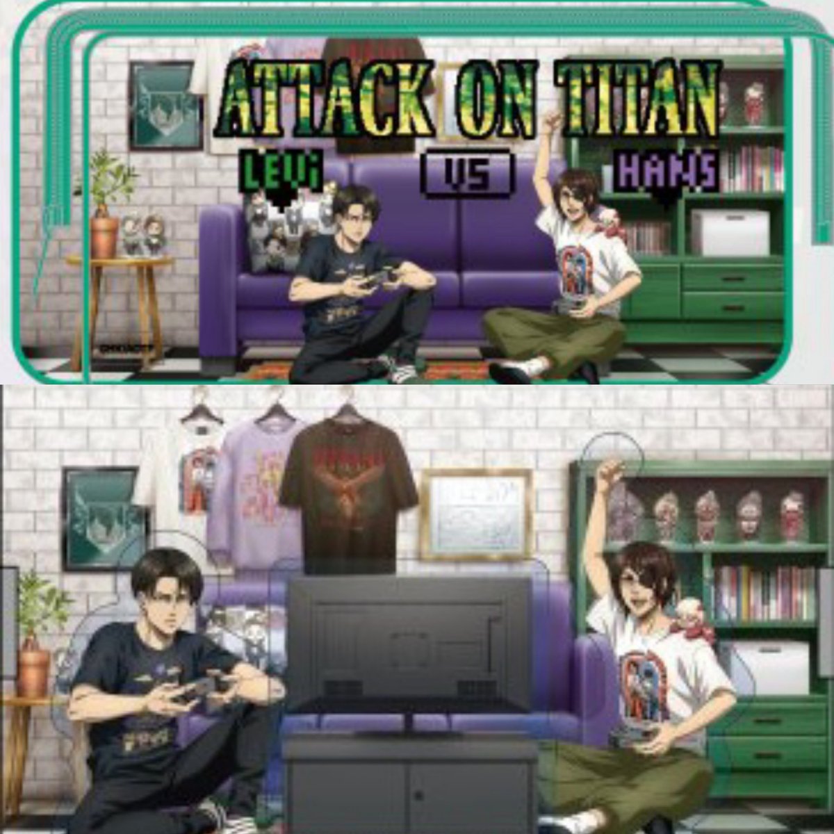 there's a collection of titan displays in the shelf, another "dedicate your heart" shirt hanging when hanji is already wearing one

they are living together, that's the only explanation 😌