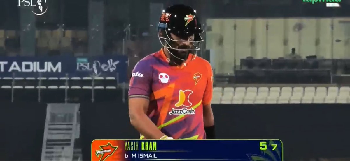 IBM_MALIK_'s tweet photo. Early setback for the Pindiz! Yasir Khan falls for 5 runs. 📉 Time for the skipper to stabilize the innings. 🏏
#RawalPindiz #PSL2026 #HBLPSL11
#CricketPakistan https://t.co/l8ZUsNS6oz