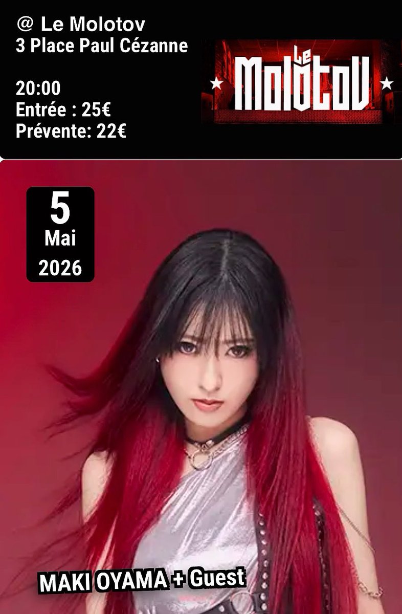 timpsnider's tweet image. 05.05 (Tue) Marseille, France LE MOLOTOV

@hangyooodon ✨

🇫🇷🎤🔥🦖

🎫→ tinyurl.com/2hku5rbv

#singer #大山まき