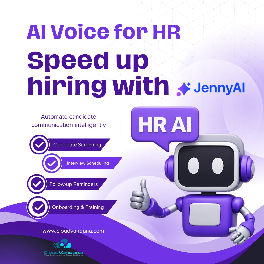 cloudvandana's tweet image. Hiring shouldn’t slow down because of missed calls and scheduling chaos.

Jenny AI screens candidates, schedules interviews, sends reminders, and updates your ATS/CRM automatically.

24/7 recruitment communication. No manual coordination.

#VoiceAI #JennyAI #CloudVandana
