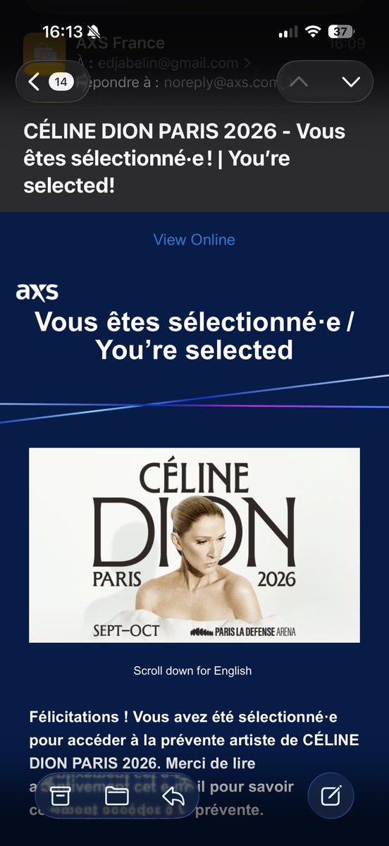 anthonybelin's tweet photo. Tiré au sort. #CelineDion https://t.co/JrFIZV37p3