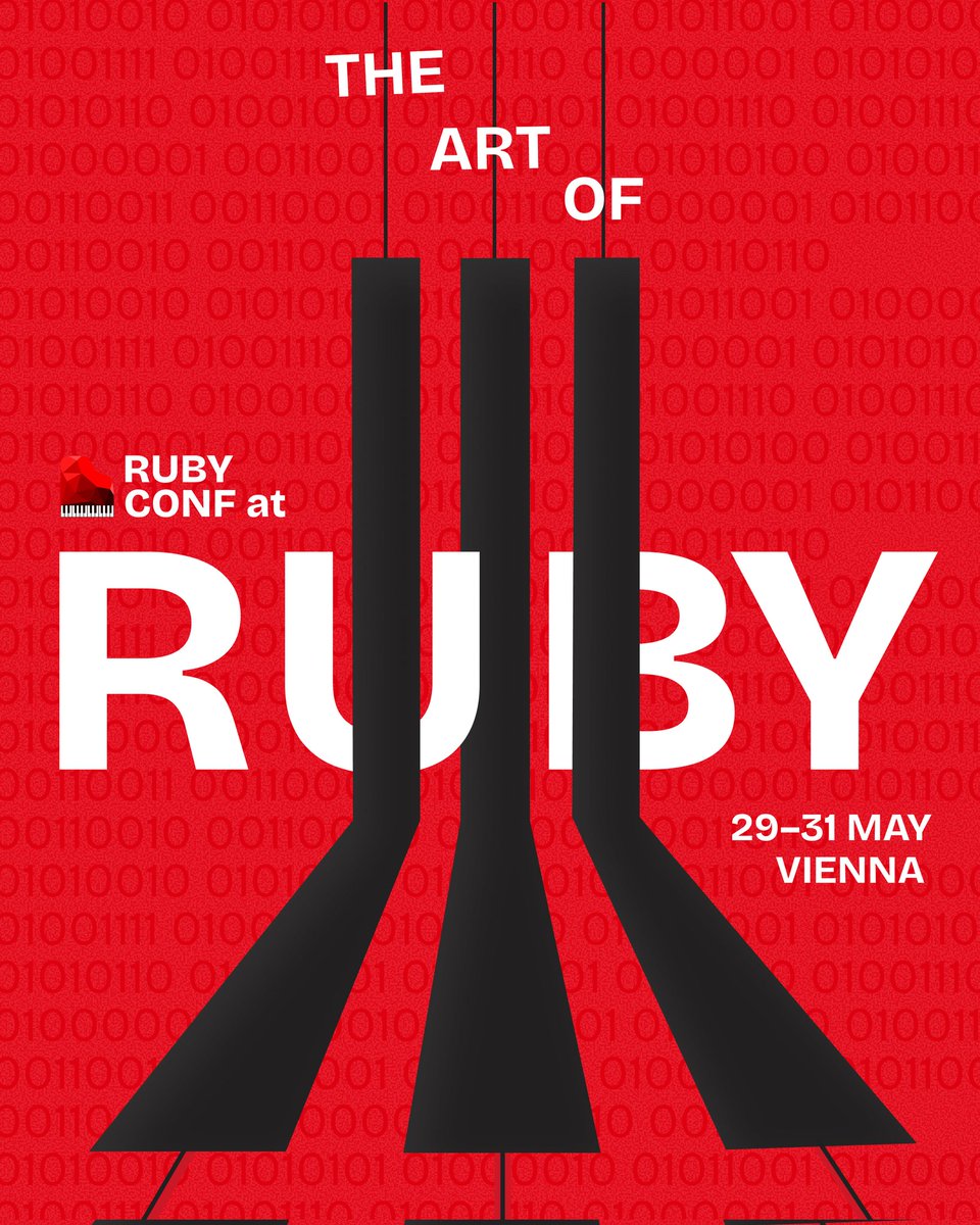 RubyConfAT's tweet photo. 🤩 #RubyConfAT is part of this spring's Ruby Triathlon alongside @BalkanRuby and @rubyconitaly!

Three #Ruby conferences, one epic May — join us for the ultimate Ruby adventure!

Use code TRIATHLON26 to get 15% off each event ticket. https://t.co/g8GDXv72ps