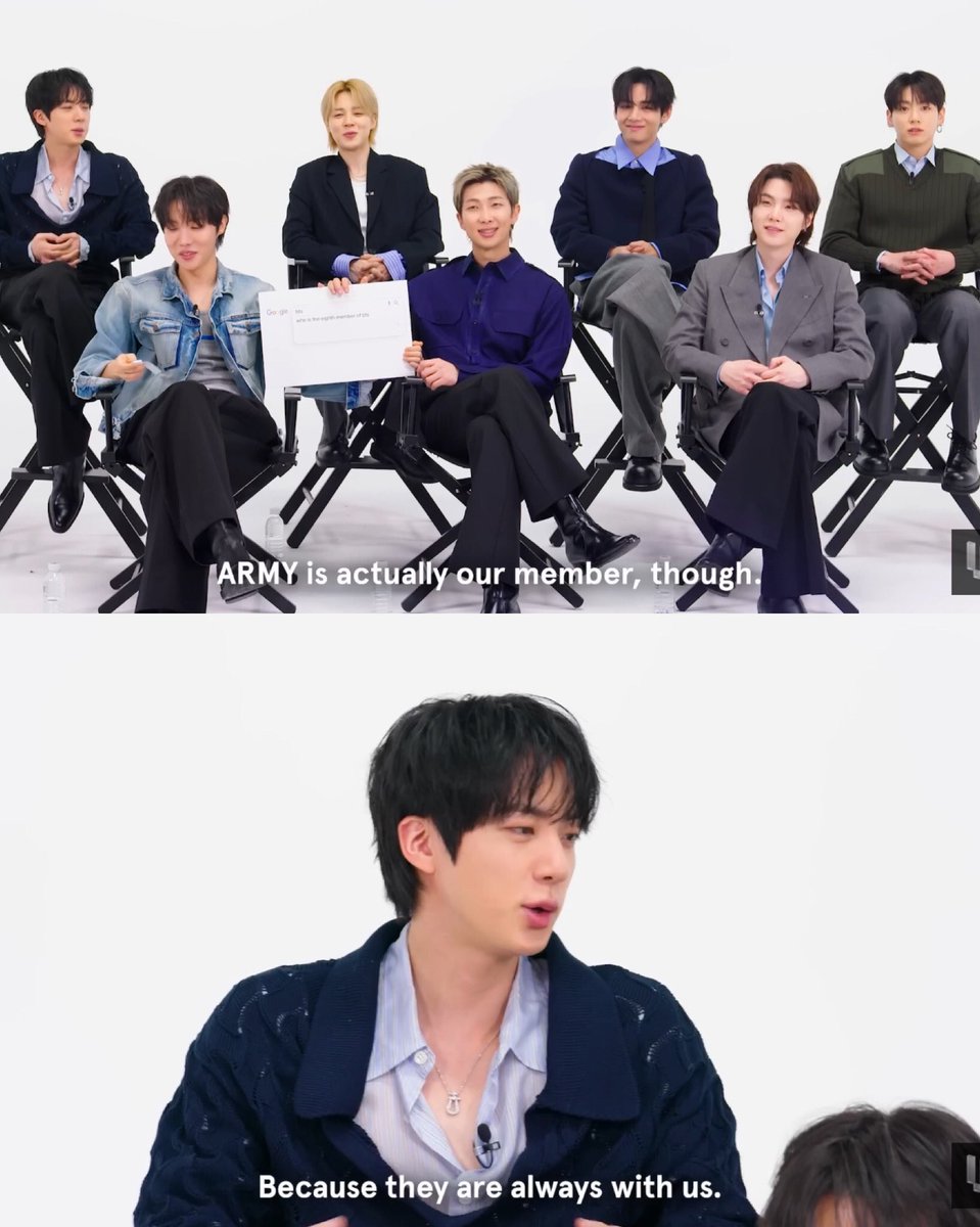 seokjinmylabsss's tweet photo. “ARMY is actually our member , though because they are always with us.” -seokjin 🥹 https://t.co/QfKKflnEnm