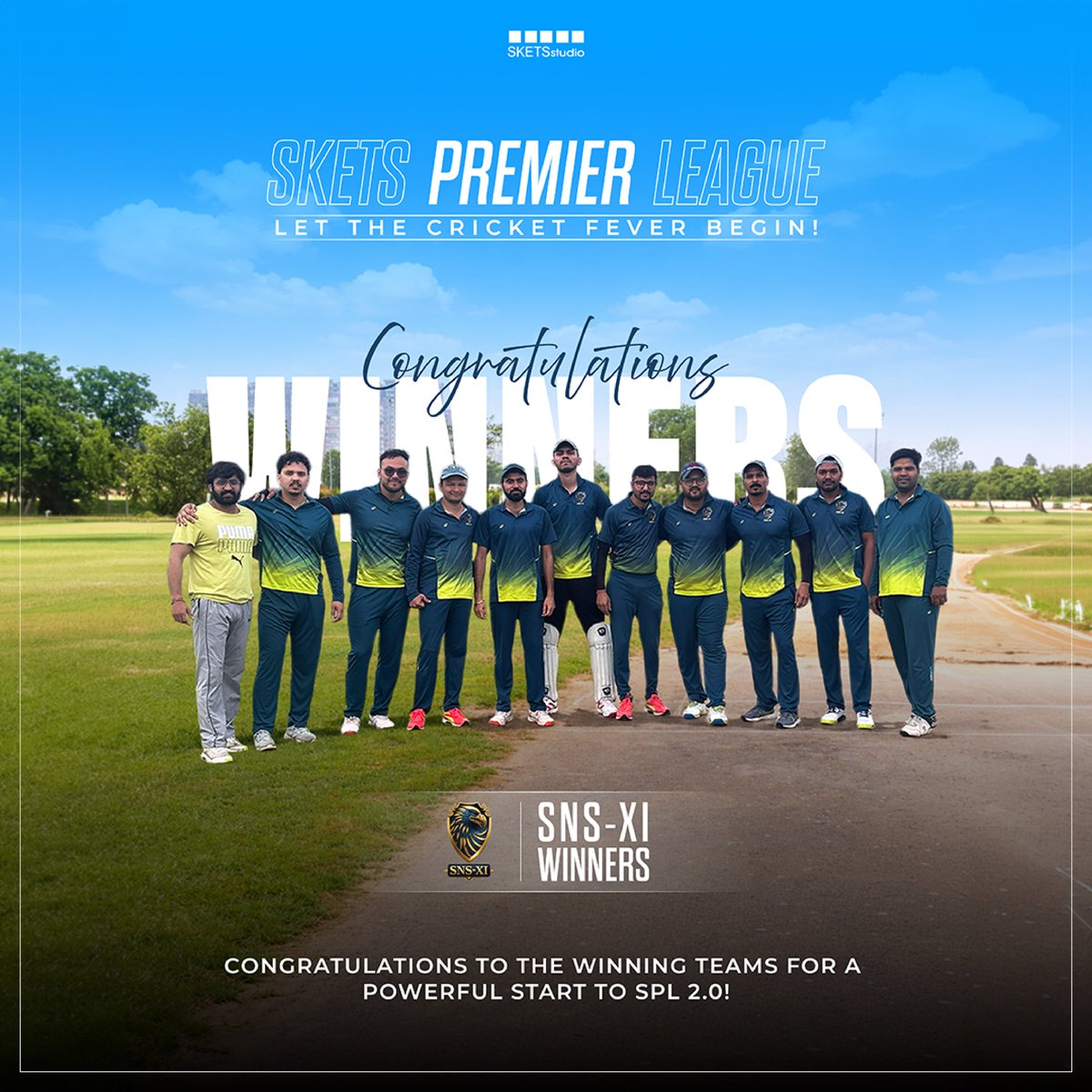 SketsStudio's tweet photo. What a thrilling start to SPL 2.0! Big hits, clutch moments, &amp; pure cricketing action set the tone. SNS-XI won a nail-biting 2-wicket match, while MEP XI dominated with a 51-run victory. Congrats to the winners! SKETSONIANS, bring the noise—this season is just getting started! https://t.co/z35Mam03xE