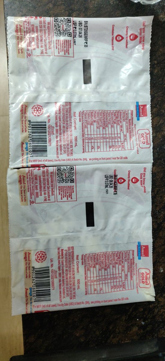 Sameer0777's tweet photo. @Amul_Coop since yesterday 3 litrs of your gold milk curdled. Yesterday evening, today morning and now today evening. Now the company is least concerned for its brand value here in Dehradun, Uttarakhand. Batch No in picture for your reference.
#amulmilk #boycotamulmilk https://t.co/kmvBMQ4mUo