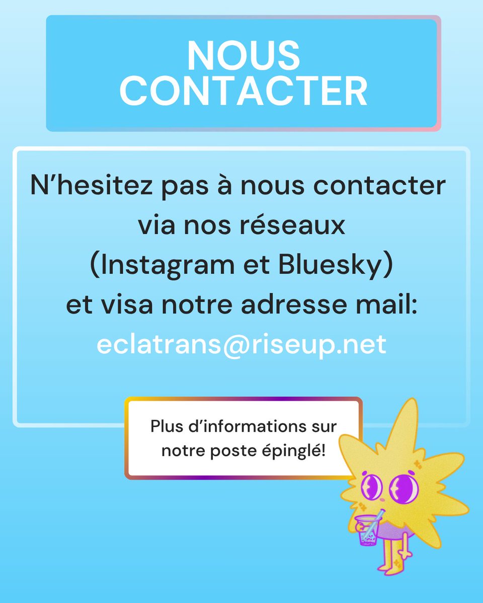 ECLATrans's tweet photo. Prochaine permanence Collective :
📃Jeux de société et discussions
📅Vendredi 10 avril de 19h à 20h30
📍Île Égalité : 6 rue de l’Égalité, Villeurbanne https://t.co/aHiravACiZ
