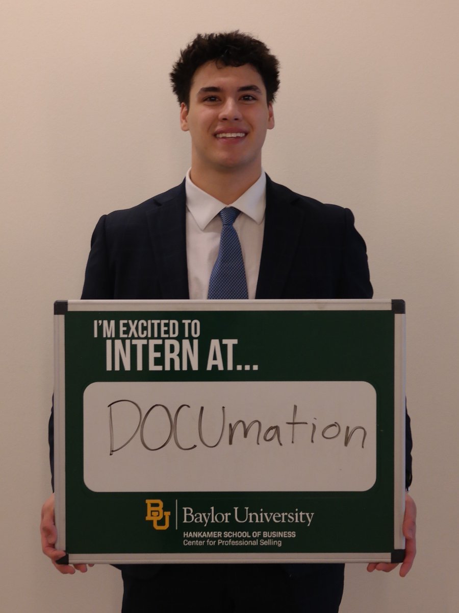 Here’s to a great internship journey for Dominic Koenig with DOCUmation! #DOCUmation #BaylorProSales