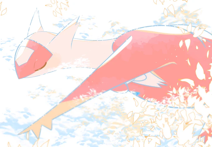 ポケスリでラティアスに会えるの楽しみの絵