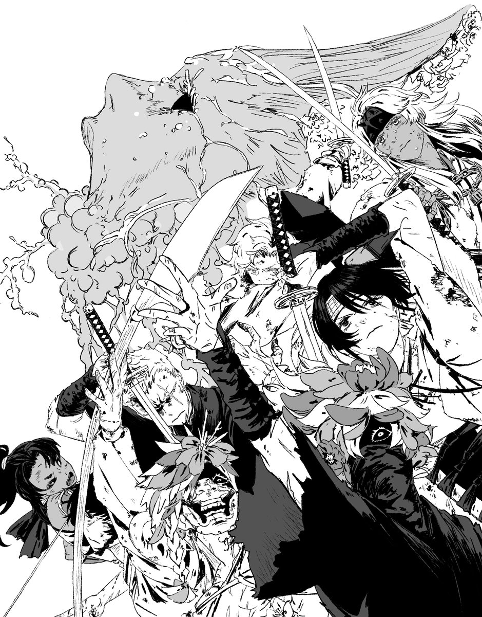 １話から最終話までずっとワクワクしながら楽しく視聴していました！特にバトルがもうかっこよすぎて何度も見返してます！是非今後の展開もアニメで見たいです！
#地獄楽二期感謝祭 
#地獄楽ファンアート