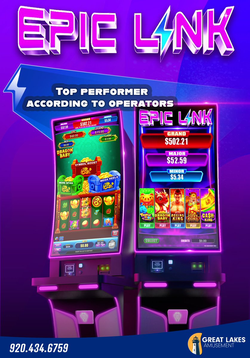 GlaStore's tweet photo. Operators are already reporting that this game is a top performer! Thanks to the 3 progressives, optional Follow Me Feature, and optional preview feature, this game delivers a high-end experience that is suitable for several markets!
Call: 920-434-6759 https://t.co/tIKqh2VSvO