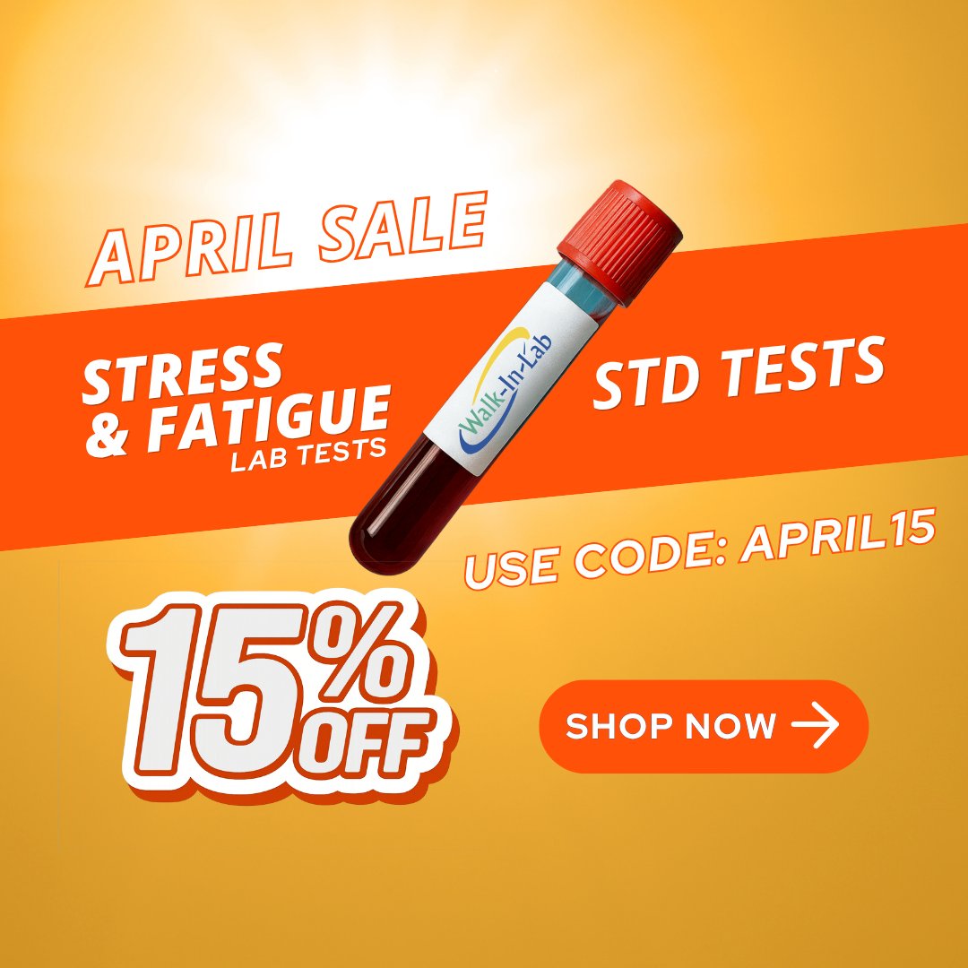 walkinlab's tweet photo. NEW SALE STARTS TODAY

Save 15% OFF

✔ STD Tests
✔ Stress &amp; Fatigue Panels
Affordable testing you can order online and complete at a lab near you.

https://t.co/EzCkB7CEB5

#STDTesting #HealthTesting #Wellness https://t.co/ejMJpAq0OC