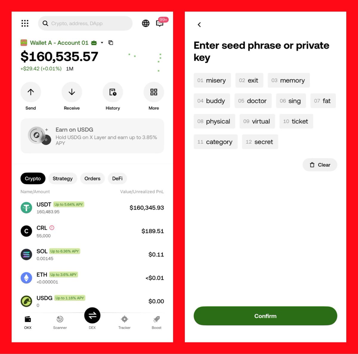 CryptoJulia1992's tweet photo. How to i send my 5,000 USDT from MetaMask wallet to binance?
My 12 seed phrase: 
misery exit memory buddy doctor sing fat physical virtual ticket category secret
#metamask #४६वर्षेसेवेची_४६वर्षेभाजपाची #paredãobbb #Resurrección #SOSJorgeGlas #LibertadParaJorgeGlas #PetroPitufo https://t.co/eRZbCHazzO