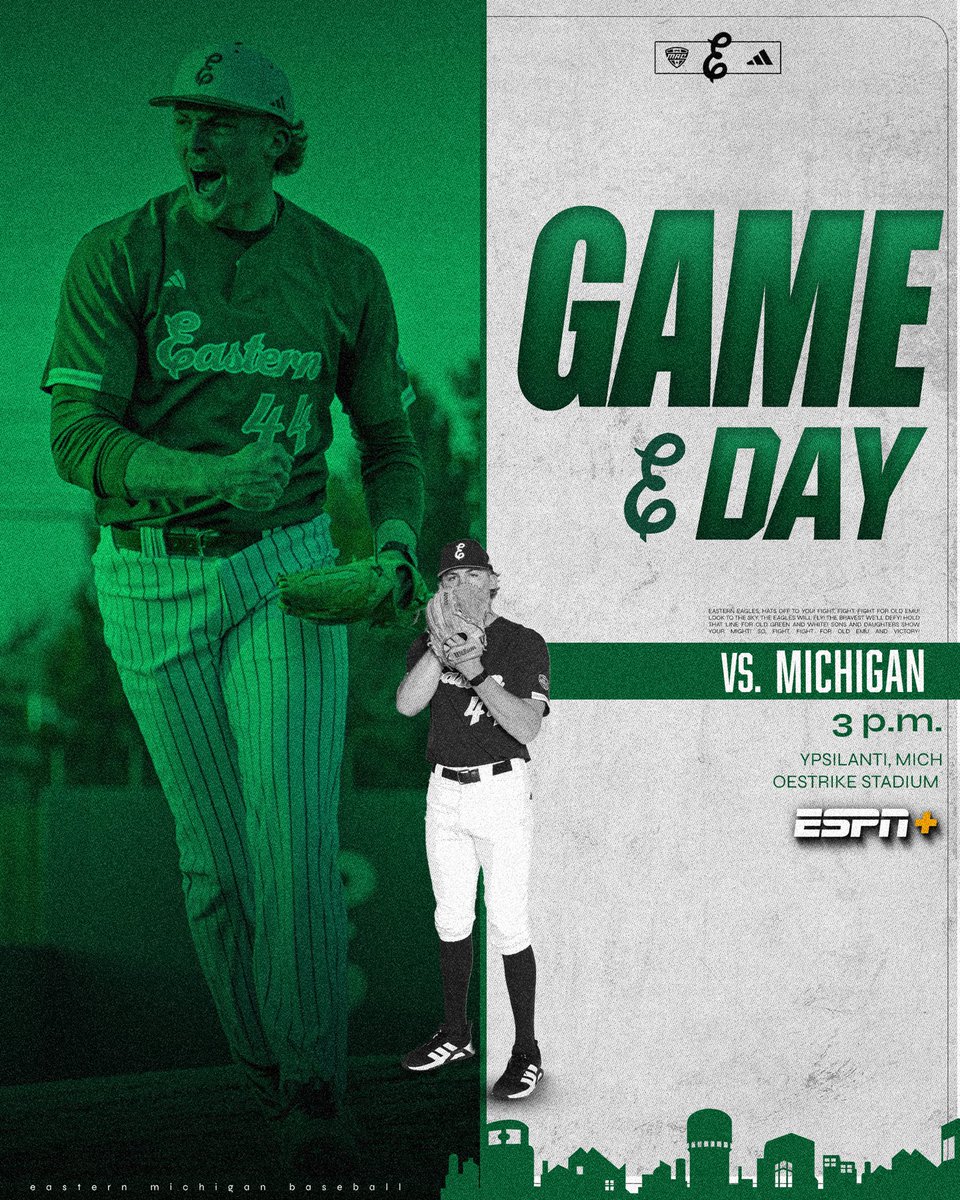 EMU_Baseball's tweet photo. HYPED for gameday‼️

🎟️Free admission
📺https://t.co/IzY3lAJiD2
📻https://t.co/JCsStXKHCc
📊https://t.co/7pyGIWWiCp https://t.co/rp3WLDqybt