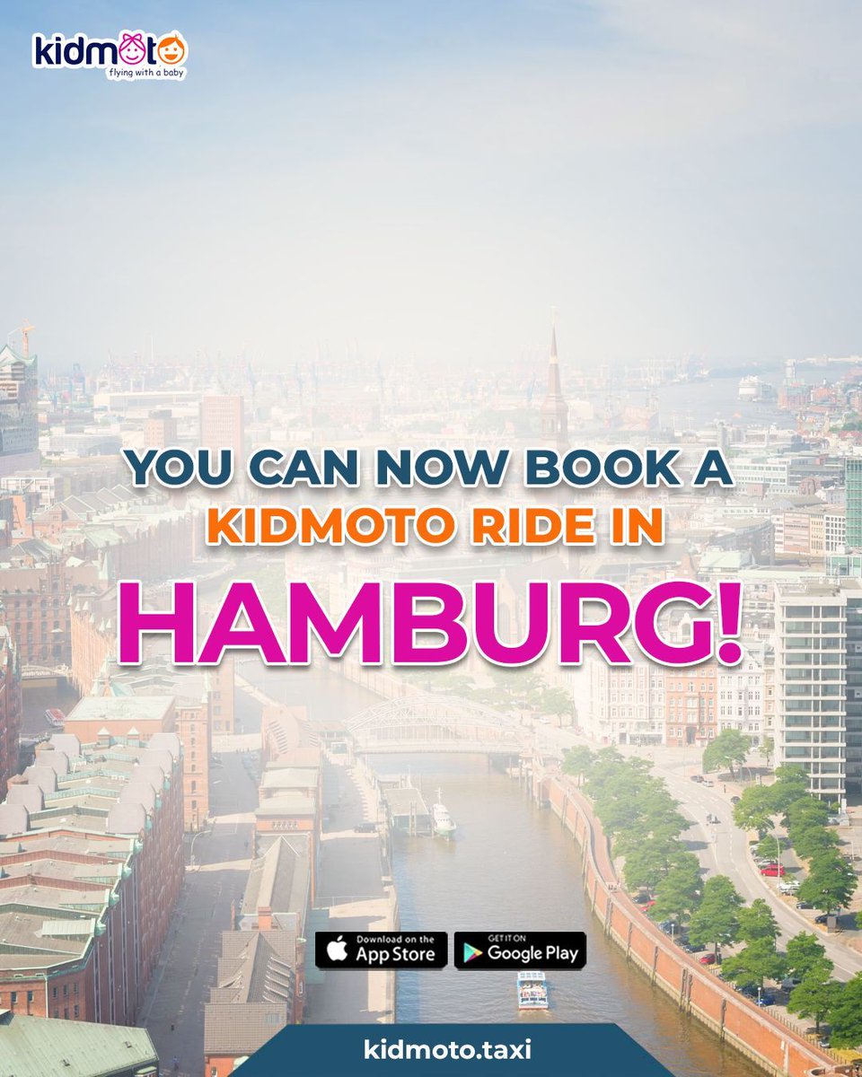 kidmototech's tweet photo. Book a Kidmoto ride with pre-installed car seats in Hamburg, Germany! Enjoy the convenience and safety!     
Download the Kidmoto app to book a ride:
iPhone: https://t.co/mW5BrEuzA8 
Android: https://t.co/EWGddTADL3 
Visit: https://t.co/S6WXzWrMsk 

#KidmotoJourney #FamilyTravel https://t.co/u0VbvnWRDo