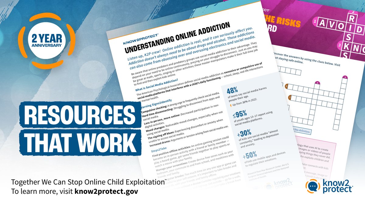 Know2Protect's tweet image. #DidYouKnow? You can access free, expert-backed resources to help protect kids and teens online. Since April 2024, over 2.3 million people have visited our Know2Protect website.

The #Know2Protect site offers resources and guidance grounded in trusted law enforcement expertise on
