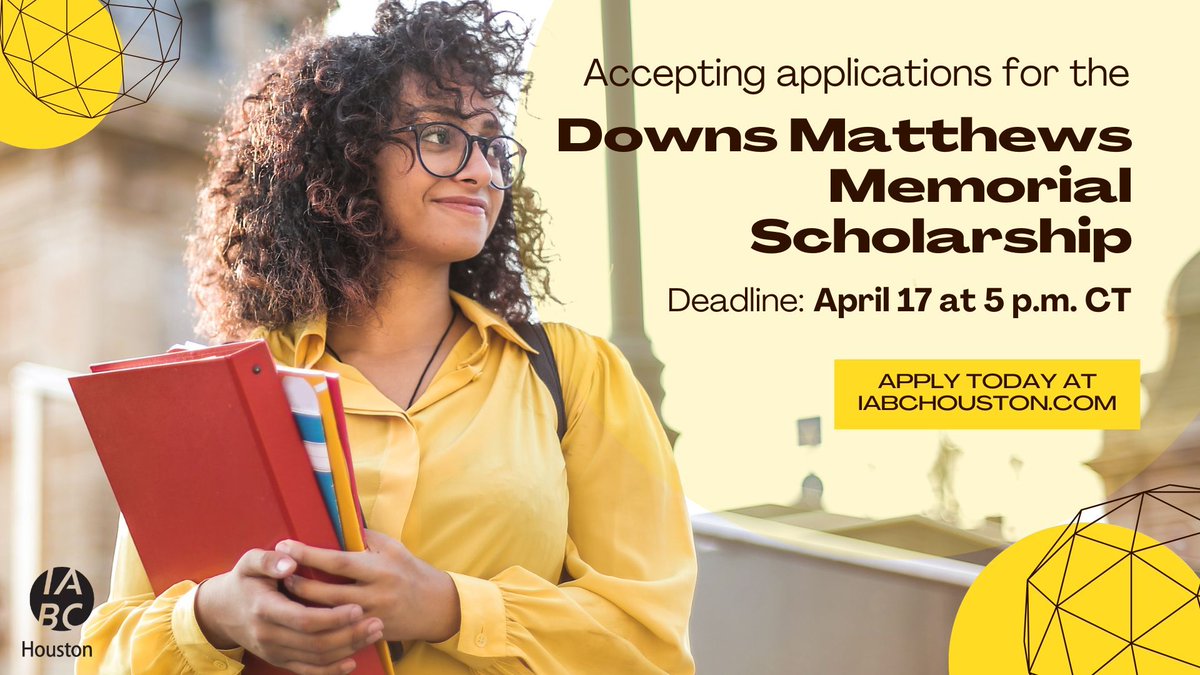 COLLEGE STUDENTS, FREE MONEY ALERT! 💰️ 🎓️ 

IABC #Houston will award a student a $1,000 #scholarship and an IABC student membership through the Downs Matthews Memorial Scholarship. Check out the eligibility criteria and apply at IABCHouston.com.