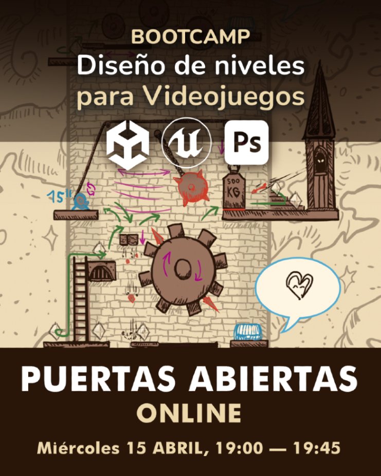 game_levelup's tweet photo. ¡Asiste a nuestras puertas abiertas online!
🚩Diseño de Niveles para Videojuegos
📅15 ABR - 19:00
🔗https://t.co/IoT0TX8Ss1
#gamedev #leveldesign #blockoctober #gamedesing #blockingout #unrealengine #unity3d #madewithunity3d https://t.co/wG2aDlX981