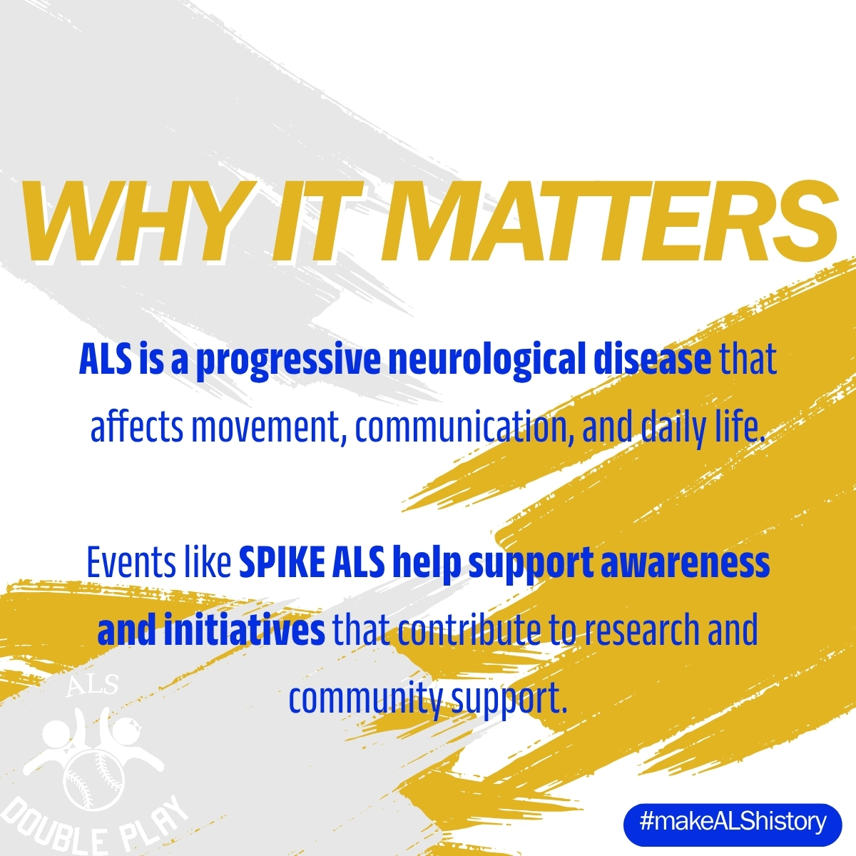 ALSdoubleplay's tweet image. #SPIKEALS is more than a game, it’s a community coming together to support the fight against ALS.
Join us on APRIL 25th, you’ll be helping raise awareness and contribute to initiatives support individuals and families affected by ALS.
alsdoubleplay.com/spikeals

#MakeALShistory