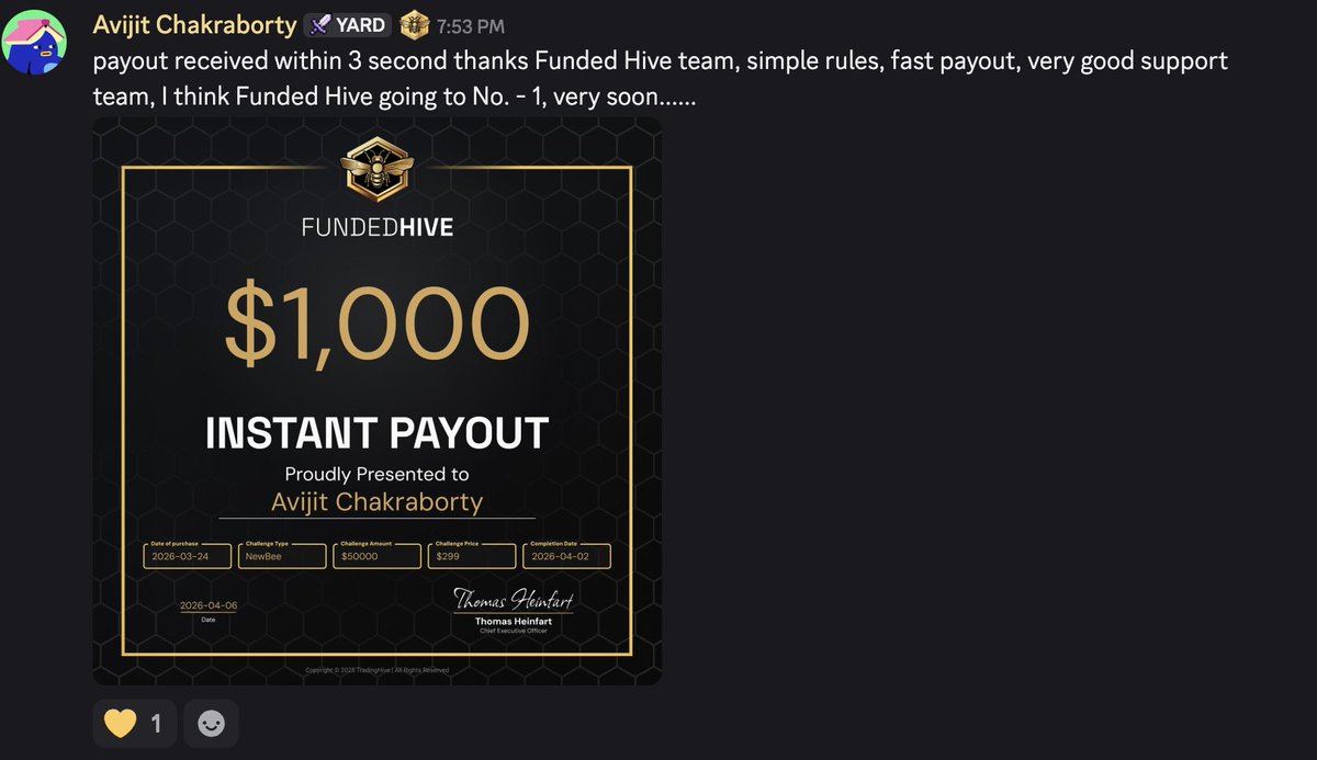 FundedHive's tweet photo. 🚨Which firm pays in 3 seconds? https://t.co/Af441OPpvX