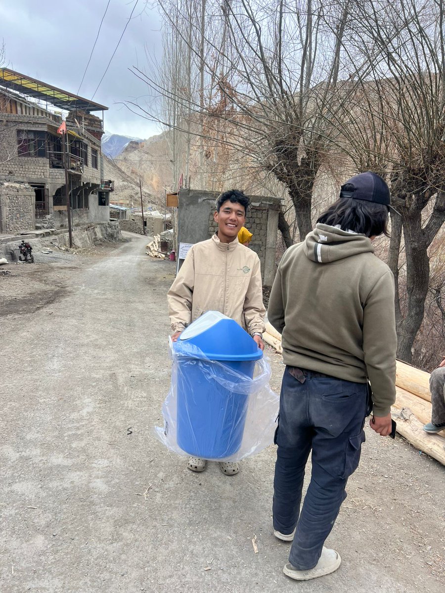 A user fee collection &amp; dustbin distribution drive was conducted in Panchayat Kukshow in mission mode. During the initiative, user fees were successfully collected &amp; dustbins were distributed to selected households to promote better waste management practices.
<a href="/lg_ladakh/">LG Ladakh</a>