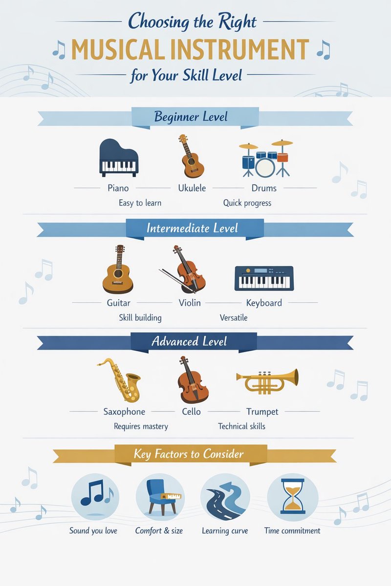 Faithb2bsports's tweet image. 🎶 Not sure which musical instrument to choose?

From beginner to advanced, find the perfect fit for your skill level and start your music journey today! 🎹🎸

👉 faithbash.blogspot.com/2026/04/choosi…

#MusicTips #MusicalInstruments #LearnMusic