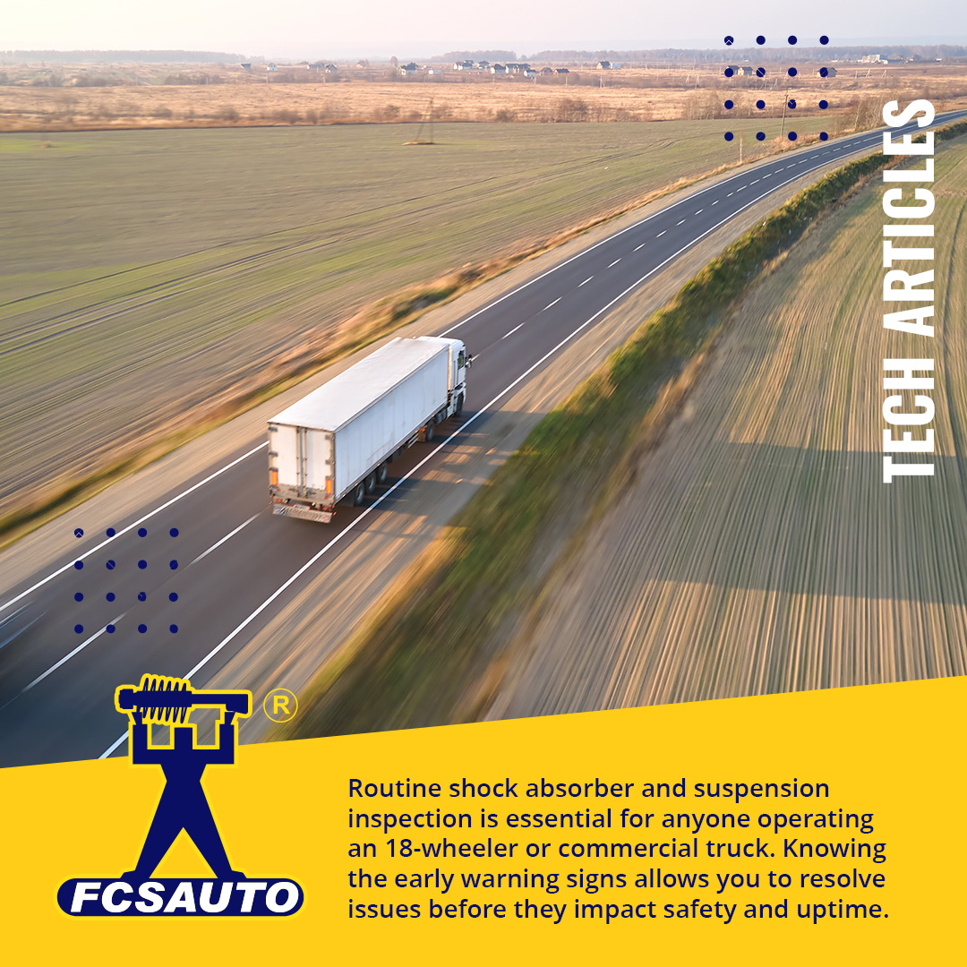 FCSAutoParts's tweet photo. Every mile matters. Don't let failing shocks sneak up on you. Know the 5 signs before your next haul 🚛 https://t.co/67PvQeWMes... #TruckTech #HeavyDutyRepair #TruckMaintenance #FCSAutoParts https://t.co/nWt9f7s5pp