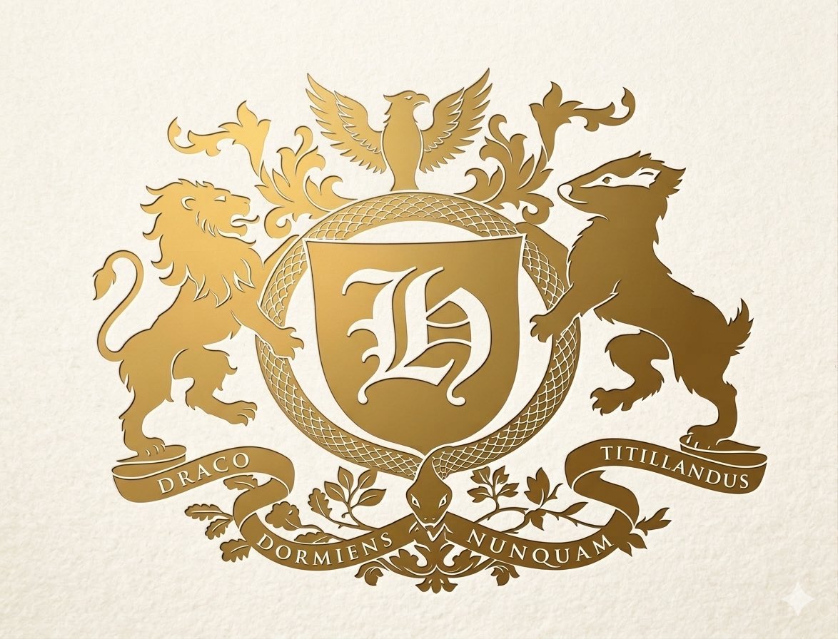 A novo brasão de Hogwarts 😍