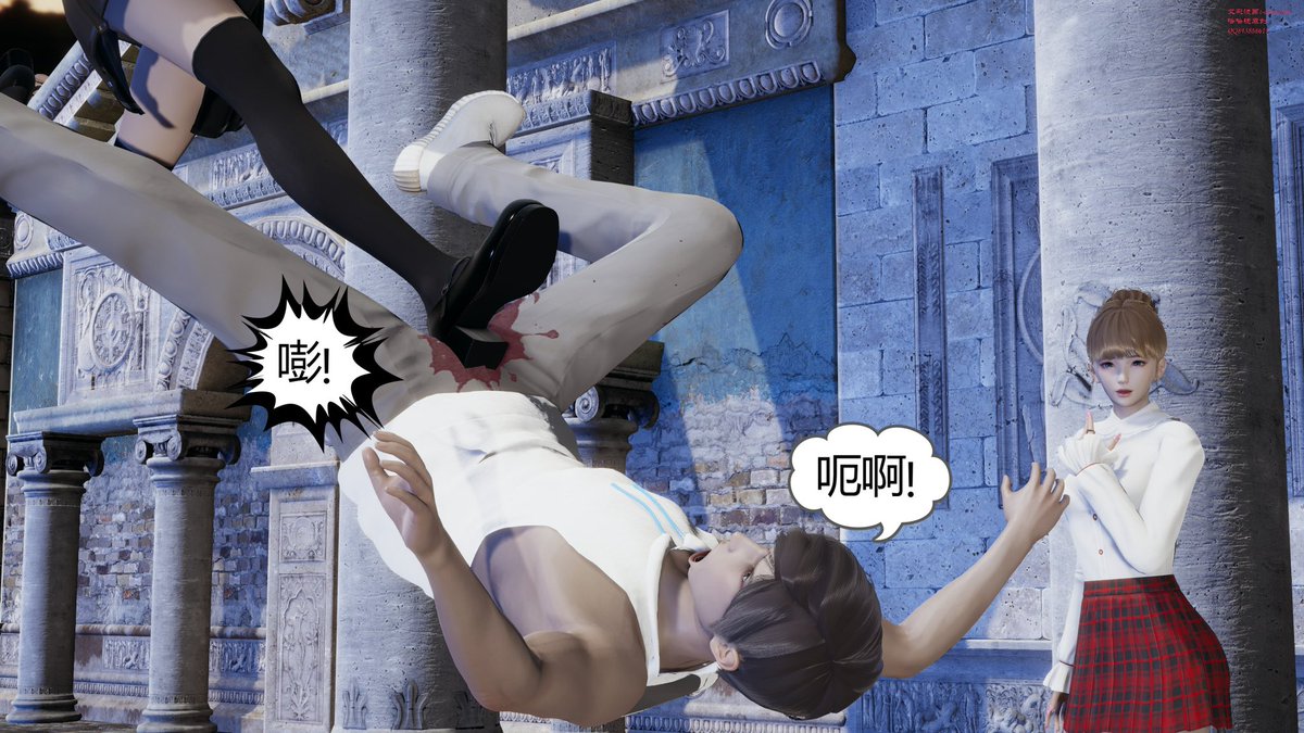 aloe27's tweet photo. 恋足踩踏漫画，绝命师姐。被师姐双人踢蛋把蛋蛋踢碎，最后被踩死。更多精彩请进主页预览群，包括1虐阳群。2铭总踩鸡日记3踩动物crush群 #虐阳 #踢蛋 #碎蛋 https://t.co/764e35YerN