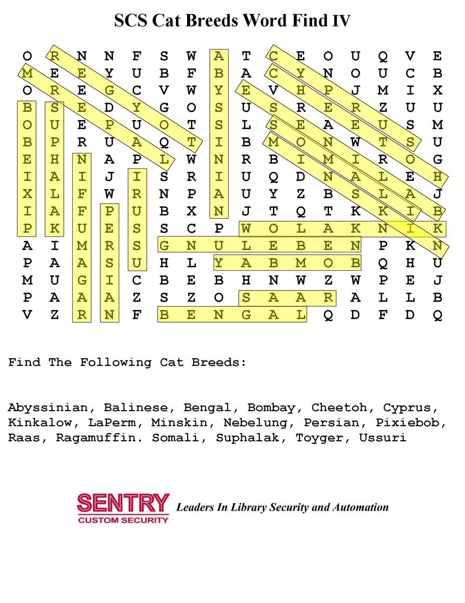 SentryCustom's tweet photo. 🧩🔓 Last week’s answer keys are here!

SCS Crossword &amp; Word Find • Mar 30– Apr 06

🧩 🩺 SCS Medical Crossword Puzzle XVI 🧠
🧩 🐾SCS Cat Crossword Puzzle V 🐱
🧩 🔎 SCS Cat Breeds Word Find IV 🐱

Did you solve them all? 🔐🧩

#SentryCustom #Crossword #WordFind #AnswerKey https://t.co/dz7Y1tUVRl