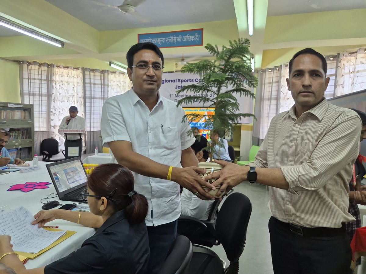 The First meeting of the Regional Sports Control Board,Jaipur region : Glimpses
Venue : PM SHRI KV 3 JAIPUR 
Date :06.04.2026
<a href="/KVS_HQ/">Kendriya Vidyalaya Sangathan</a> <a href="/KVSJaipurRO/">KVS RO Jaipur</a> <a href="/KV_BANDIKUI/">KV Bandikui</a> <a href="/KvPhulera/">PM SHRI KV PHULERA</a> <a href="/binodbehera25/">B.K. Behera</a> <a href="/Rinkubishnoi/">Rakesh Bishnoi</a> <a href="/EduMinOfIndia/">Ministry of Education</a> <a href="/KBanswara/">PM SHRI Kendriya Vidyalaya Banswara</a> <a href="/nishi_umang/">Nishi Kant Aggarwal निशिकांत अग्रवाल उमंग</a> <a href="/PKTailor15/">Pradeep Kr Tailor</a> #kvs #Sports #jaipur #Jaipur