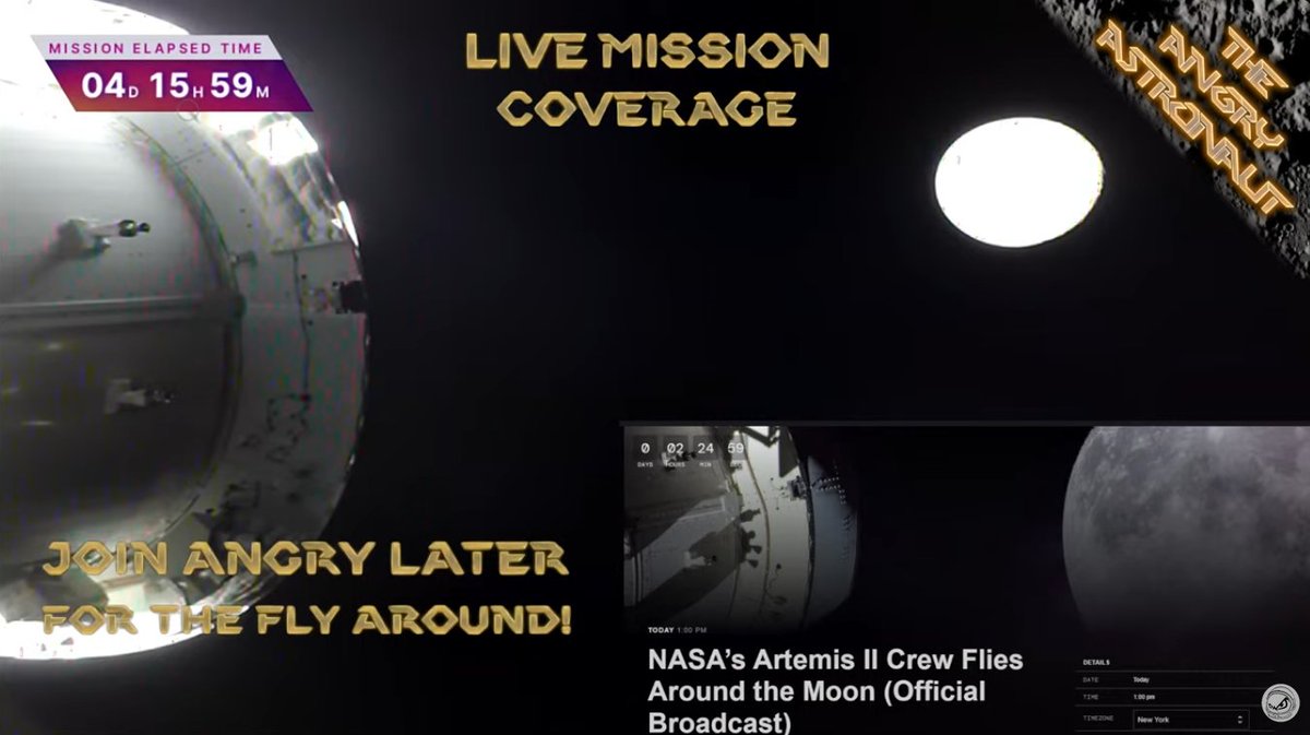 UAPWatchers's tweet image. 🚨Artemis 2: Mission Coverage Livestream: The Angry Astronaut 

Join to watch Artemis mission coverage live. #nasa #artemis2 #moonmission

Source:
youtube.com/watch?v=1HPQwv…