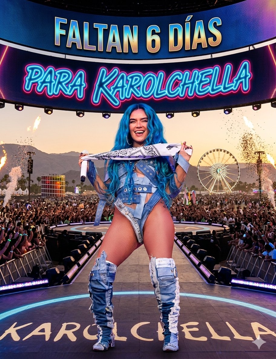 Buenos días Familia 😋!!
Pasando por aquí para recordarles que faltan 6 DÍAS PARA KAROLCHELLA!!.
.
.
#KAROLCHELLA #KAROLG 👑🫶✨🇨🇴🧡🦜🪇