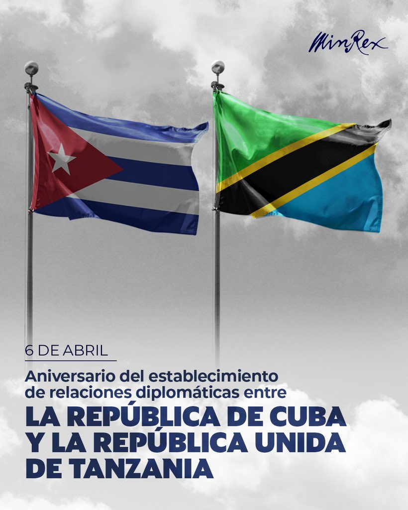 Celebramos junto al pueblo y gobierno de la República Unida de Tanzania 🇹🇿 el 64 aniversario del establecimiento de relaciones diplomáticas entre nuestras hermanas naciones.