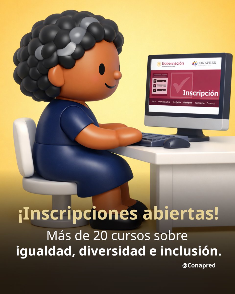 🚨ATENCIÓN🚨 

La plataforma del Programa de Educación en Línea “Conéctate por la igualdad, diversidad e inclusión” ya está abierta. No te pierdas los cursos  sobre el derecho a la igualdad, la no discriminación y temas afines. 

Tienes hasta el 09 de abril para inscribirte.