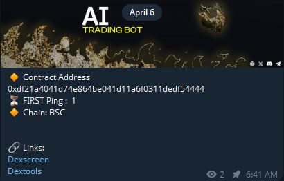 <a href="/BSCAI_Bot/">BSC AI Bot</a> Predicted 

$交易马拉松 6.1k to 687.45k ATH (112x)

Try <a href="/BSCAI_Bot/">BSC AI Bot</a> Today! 
PredictionTracker.app

Past Performance is not indictive of future results