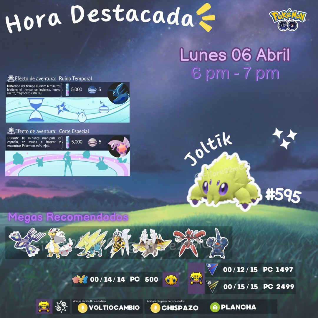 hellofiiore's tweet image. ¡Es el turno de Joltik! 🕷️⚡️

No te pierdas su Hora Destacada hoy de 18:00 a 19:00 dentro del evento "Una Experiencia Electrizante".

¿Quién va por ese Shiny? 🍀✨

#PokemonGO #Joltik #TeamValor