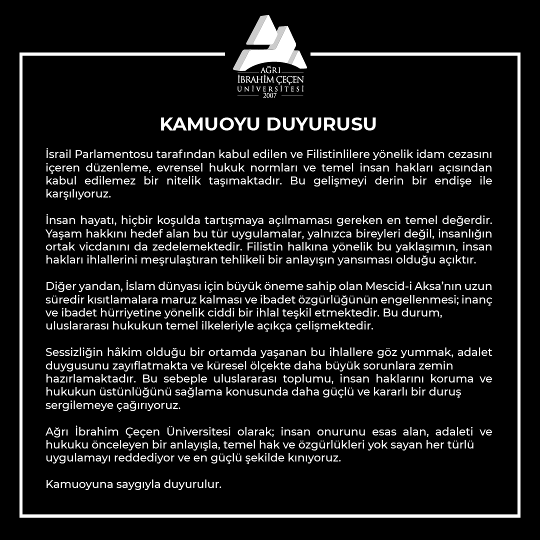 Ağrı İbrahim Çeçen Üniversitesi tweet media