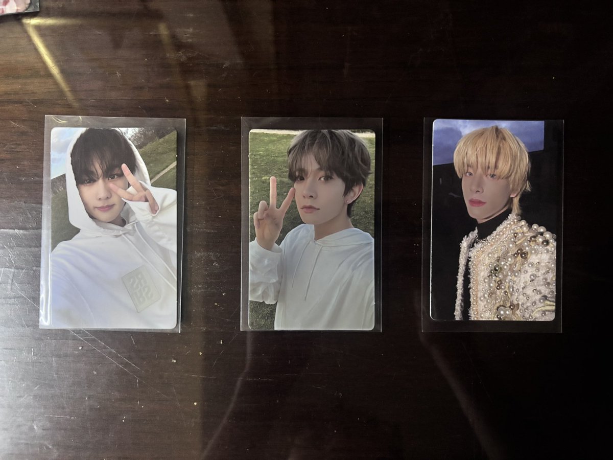 wts / พร้อมส่ง

การ์ด ฮีซึง จองวอน เจค ใบละ 200 ฿ 
🛒 ค่าส่ง 30 บาท

สนใจ dm ค่า ♥️

#ตลาดนัดENHYPEN 
#ตลาดนัดเอนไฮเพน 
#ตลาดนัดเอนจีน
