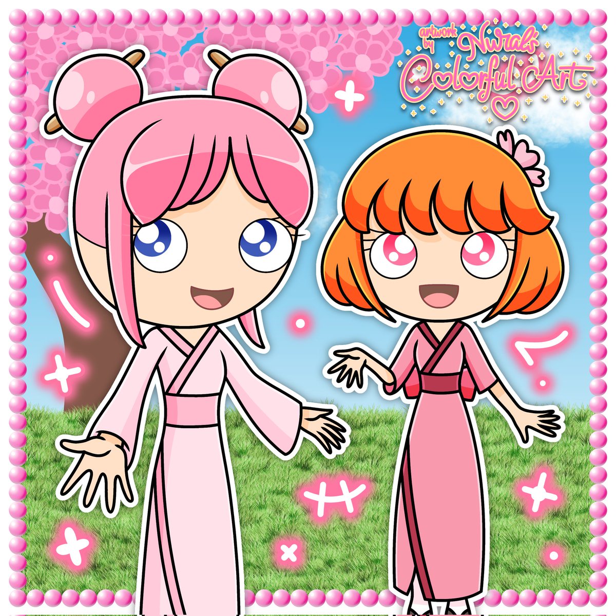 Here's a drawing of my OCs Cheryti and Sakura Flowerly taking a selfie in a cherry blossom park.

This drawing is a part of OC × Cherry Blossom collab which I hosted on Instagram.

#characters #ocs #originalcharacters #art #fanart #digitalart #ibisPaintX #NuralsColorfulArt