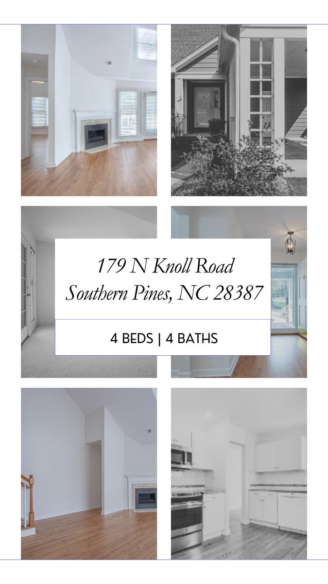 LinHutaff's tweet photo. Move right in! Light-filled end unit with open floorplan, first-floor primary suite, and space across three levels. Dual decks overlook a pond setting in Longleaf, just minutes to Pinehurst and downtown Southern Pines.

4BR | 4BA | 3,400 SF
#SouthernPinesNC #NCRealEstate https://t.co/ZQugviuEPN