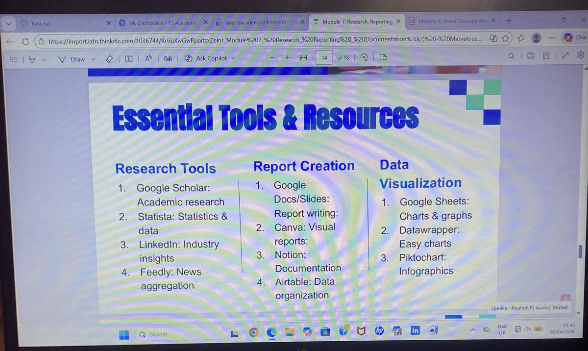 Maciza_12's tweet photo. Research &amp; reporting is about reducing uncertainty &amp; making your work easy to trust. Using the right tools helps you do that faster, cleaner, &amp; less stress.
Strong research isn’t just about gathering information, It’s about: Credibility, Clarity, Impact.
#LearningwithTSAcademy https://t.co/EWxqRJlrAS