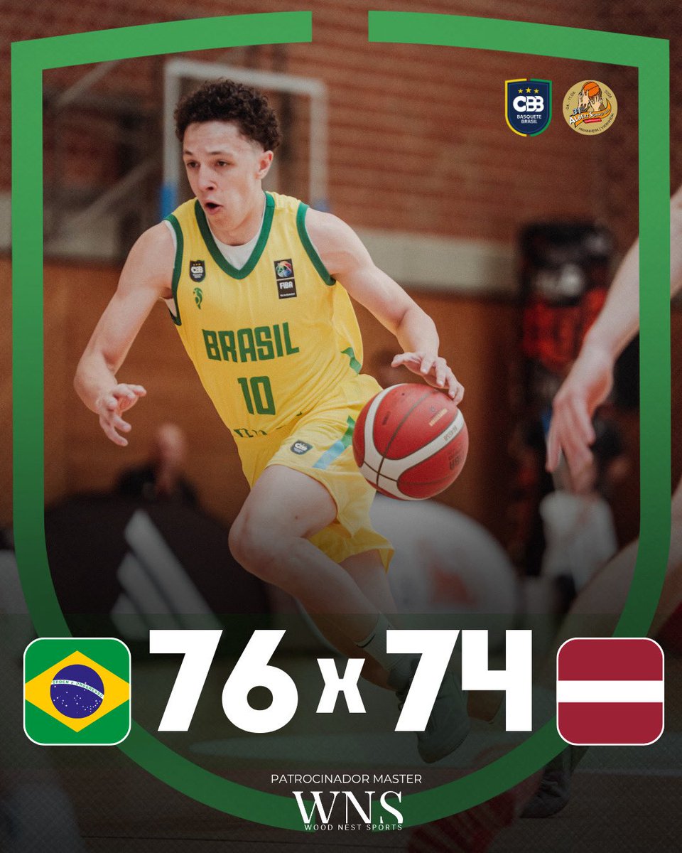𝐁𝐑𝐀𝐒𝐈𝐋 𝐕𝐄𝐍𝐂𝐄! 🇧🇷 Vitória da Seleção Brasileira Sub-18 sobre a Letônia na terceira rodada do Torneio Albert Schweitzer! 🔥

🏀 Pietro Melo • 25 pontos
🏀 Mathias Alessanco • 18 pontos, 13 rebotes
🏀 Isaiah Santos • 14 pontos, 8 rebotes 

3 vitórias em 3 jogos!
