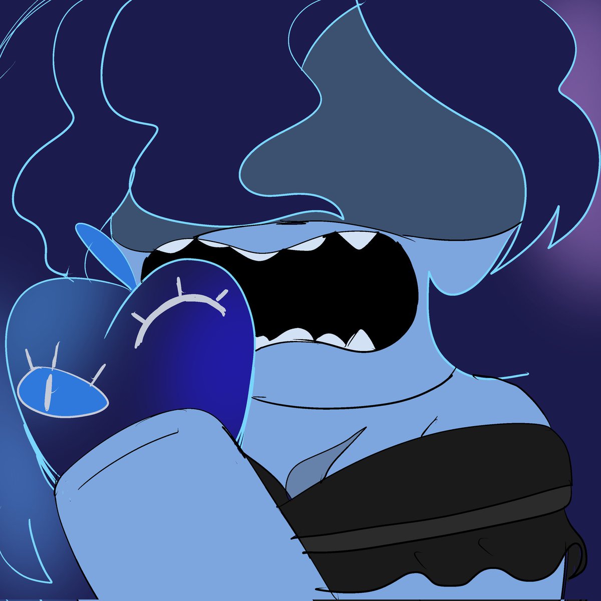 Blueberry Milkshake Cookie (Fount of knowledge au) tweet media