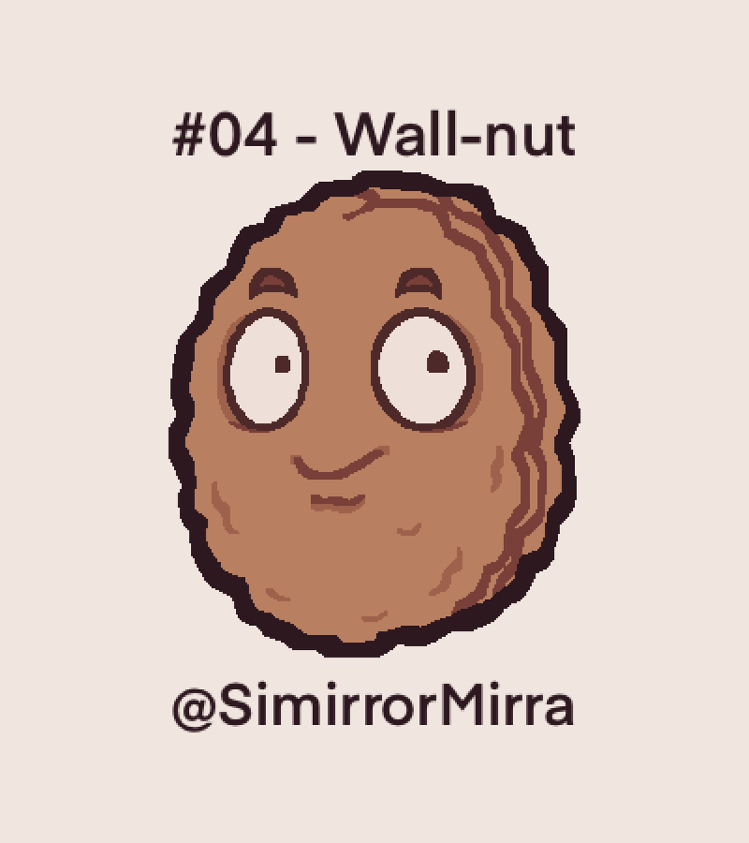 SimirrorMirra's tweet photo. Drawing All The PVZ1 Plants (unless I give up).
#04 - Wall-nut
#plantsvszombies #pvz #pvzfanart #art #procreate #digitalart #drawing #fanart #wallnut https://t.co/rB7rn0dxX1